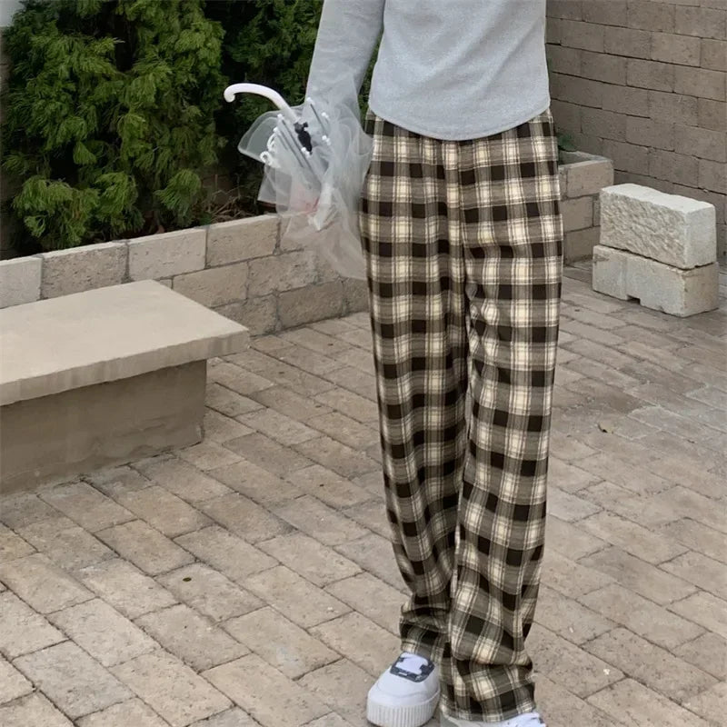 Warm Plaid Trousers - Fleece Lined