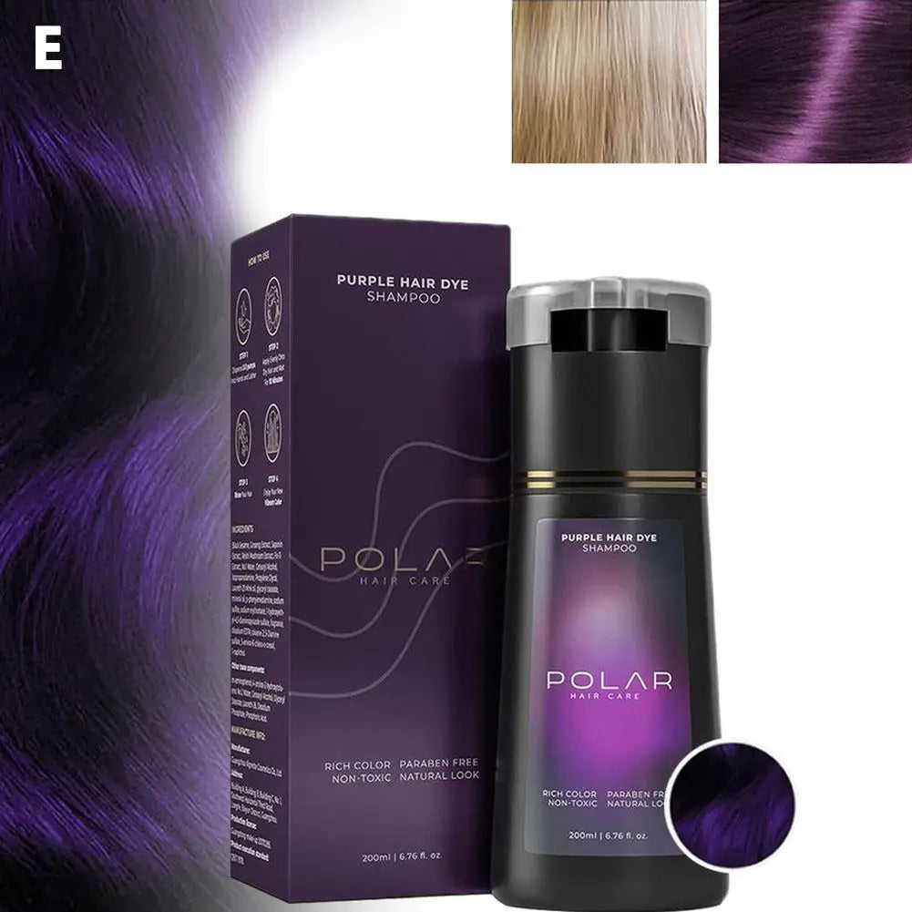 3-in-1 Tinted Shampoo 200 ml – Nourishing Hair Color for Women and Men, Covers Gray Hair