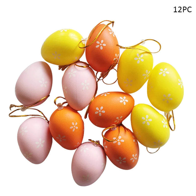 Lot de 12 Oeufs de Pâques Décoratifs