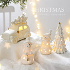 White Ceramic LED Christmas Decoration