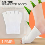 Paire de Demi Chaussette Séparatrice d'Orteils en Gel & Fibre de Coton