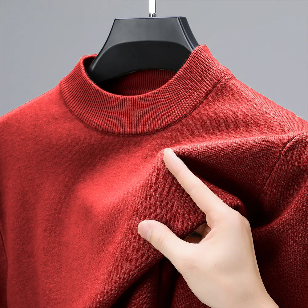 Men's Half-Mock Neck Knit Sweater