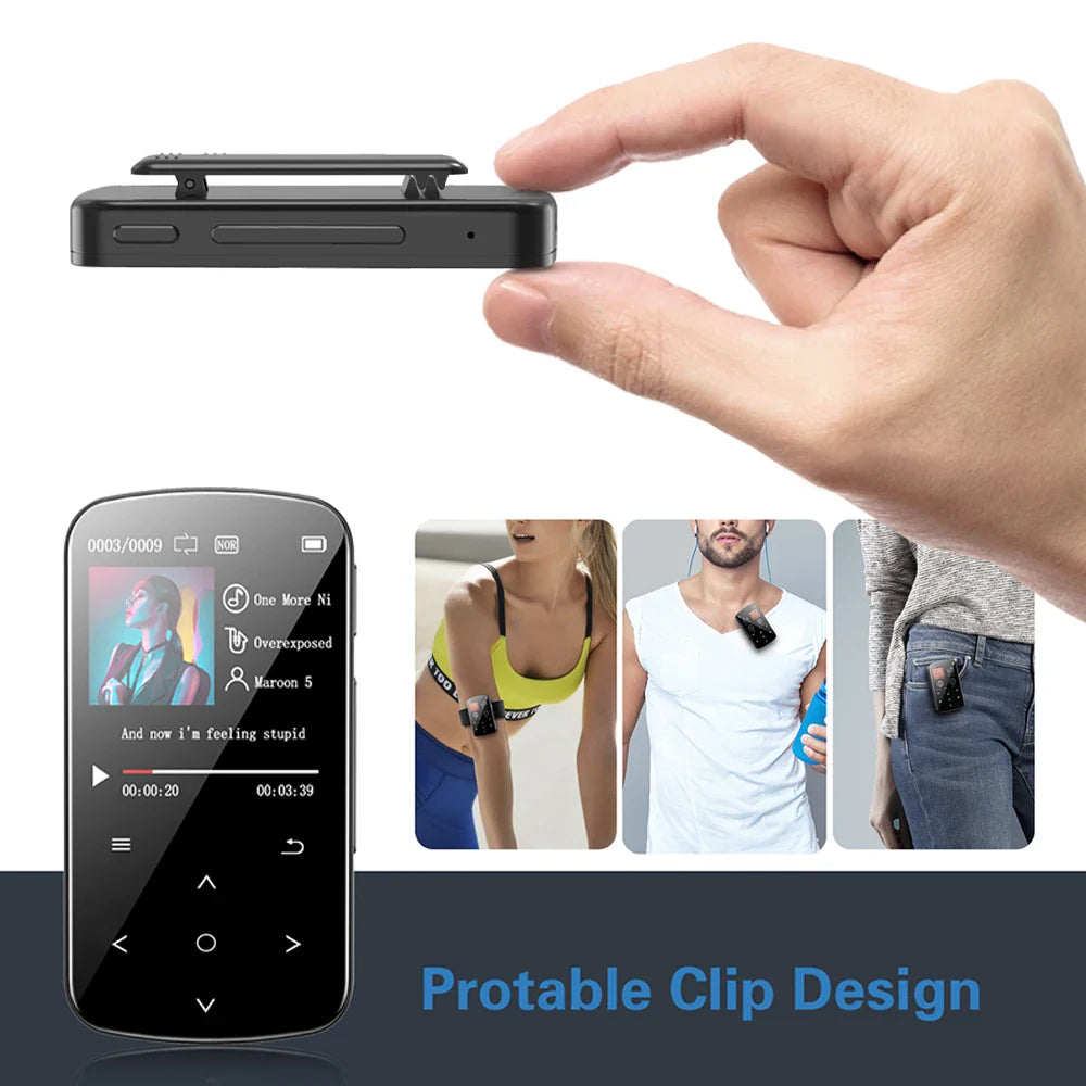 Mini Multifunction MP3 Player - FM Radio, Voice Recorder, Pedometer + SD Card + Earphones