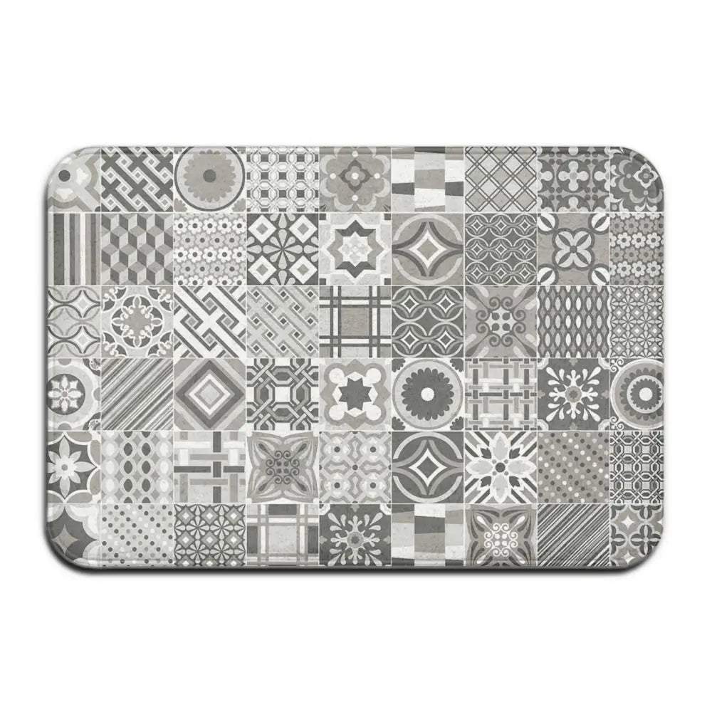 Cement tile floor mat