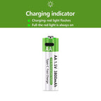 4 Piles Rechargeables USB AA 1.5V – 3800mAh
