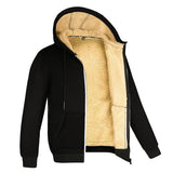 Sweat à Capuche à zip Fourré Moumoute