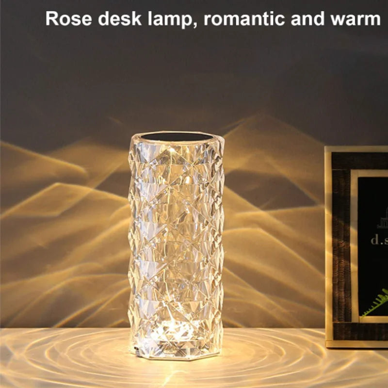 Crystal Effect Touch Lamp - Remote Control Included