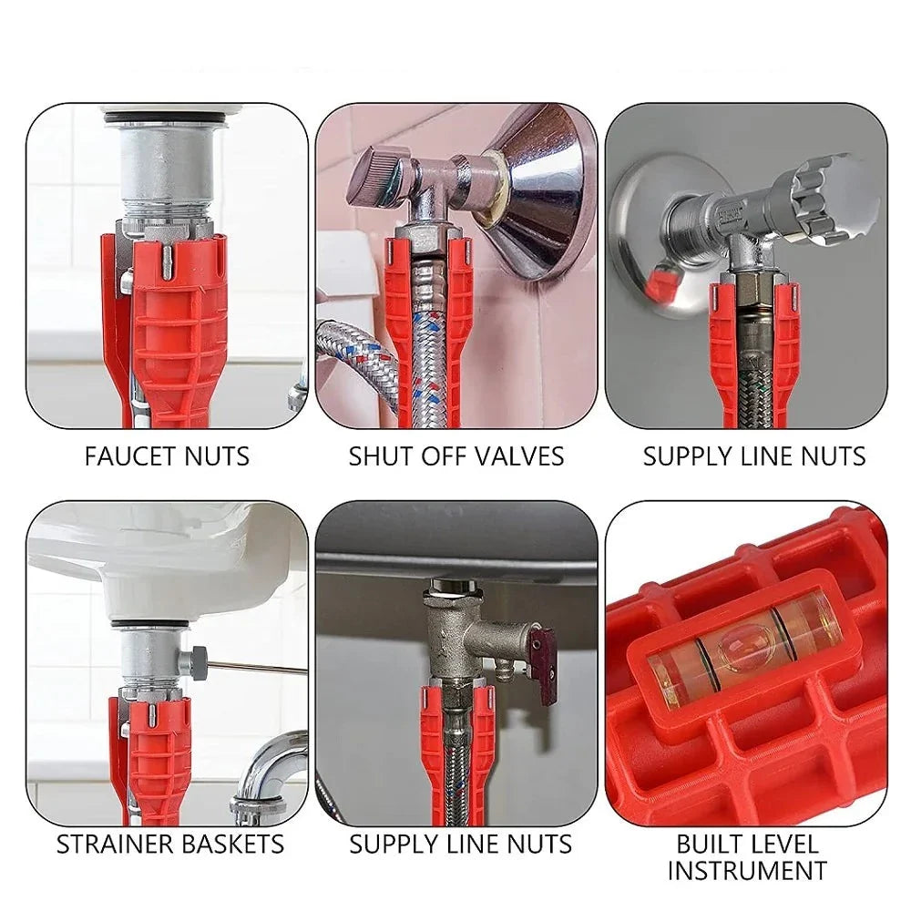 14-in-1 Pipe Wrench Kit - Sink Installation