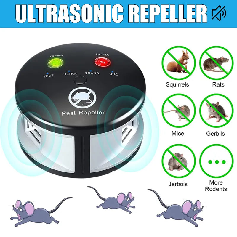Répulsif Puissant à Ultrasons - Anti Rongeurs