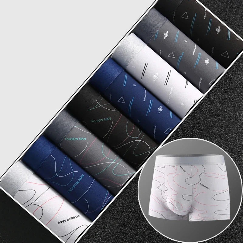 Men's Printed Boxer Briefs 8-Pack - Soft and Comfortable