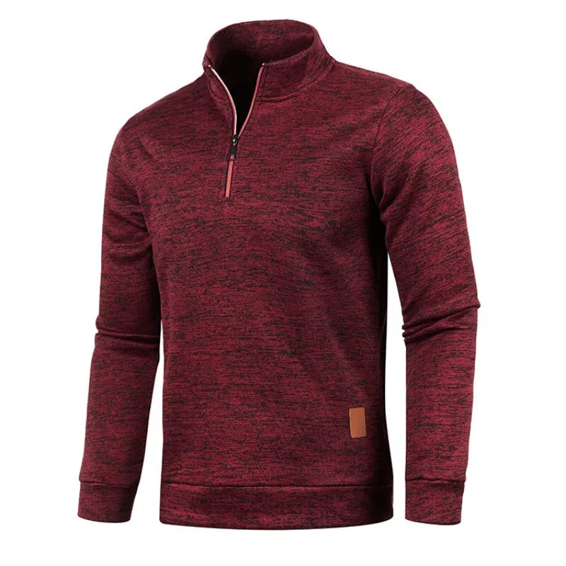 Men's Turtleneck Zip-Up Sweater