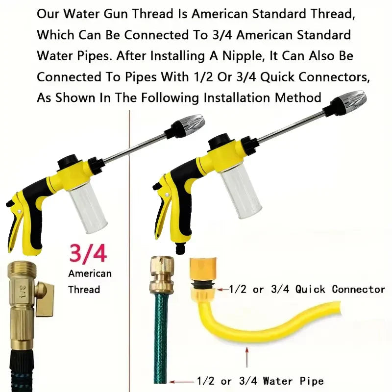 Adjustable High-Pressure Spray Gun - Soap Tank INCLUDED