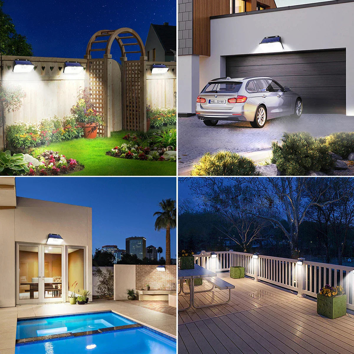 Solar Wall Light 235 Powerful LEDs - Buy One Get One Free