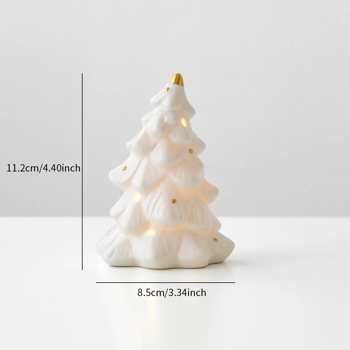 White Ceramic LED Christmas Decoration