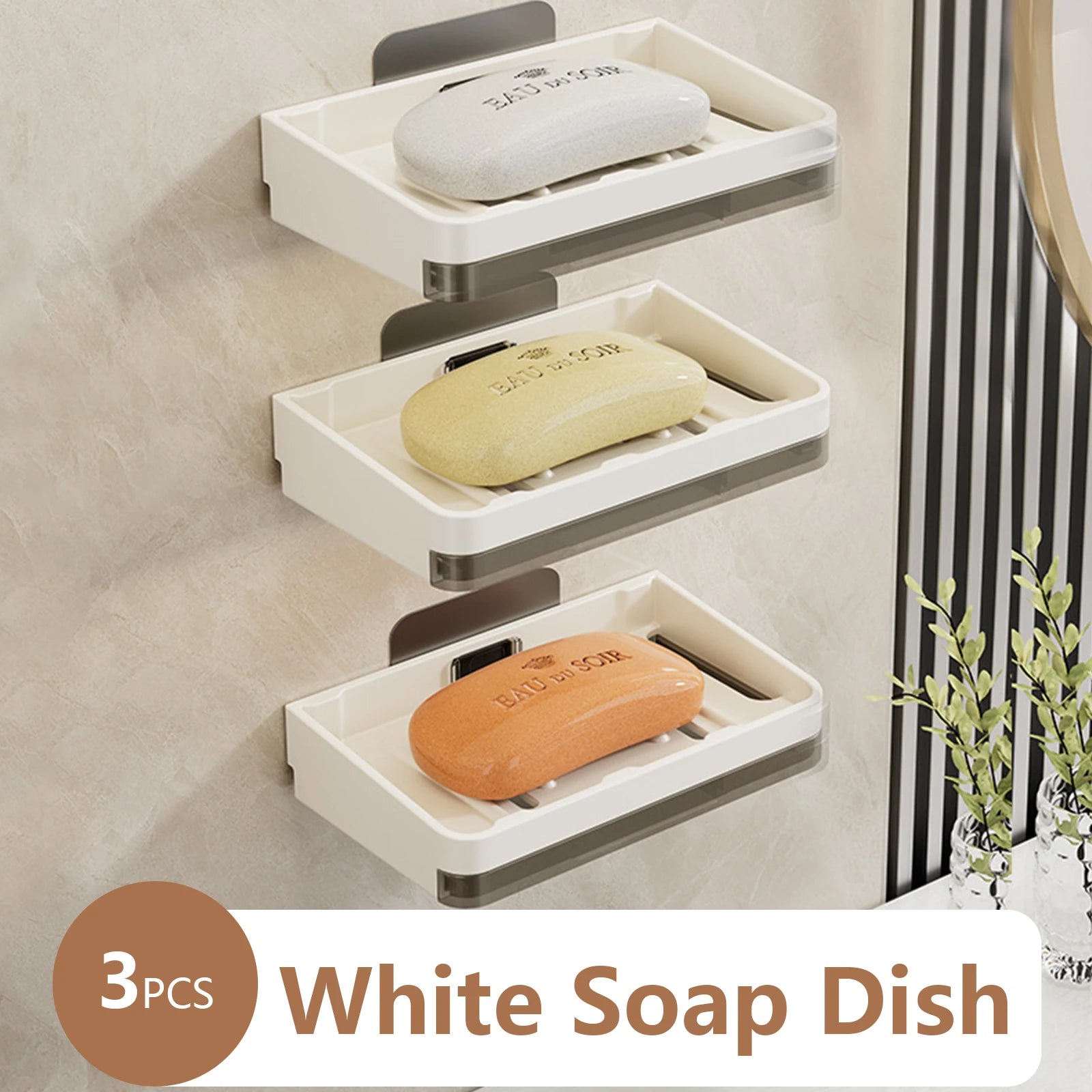 Non-slip and Draining Wall-Mounted Soap Dish - 2 + 1 FREE