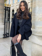 Vintage Short Wool-Blend Coat