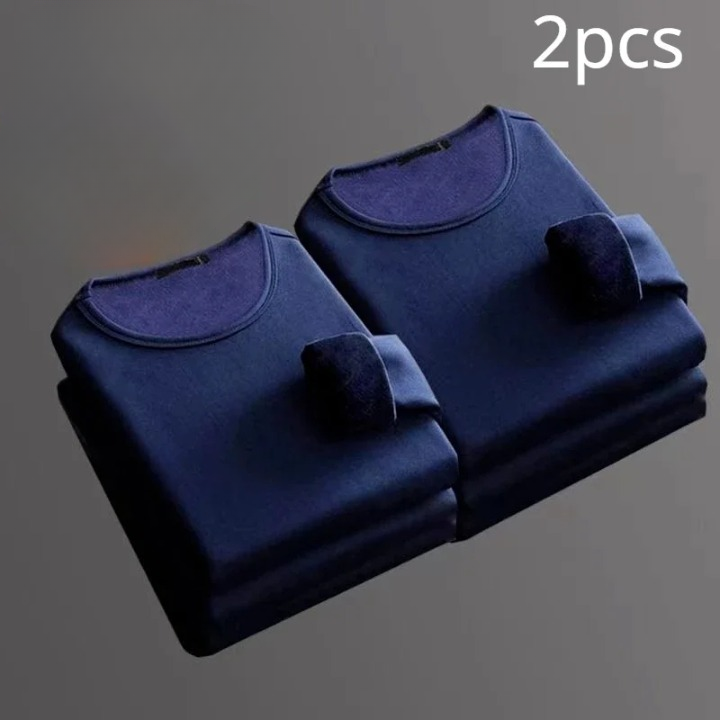 Pack of 2 Long-Sleeved Thermal T-shirts Fleece Lined - Men