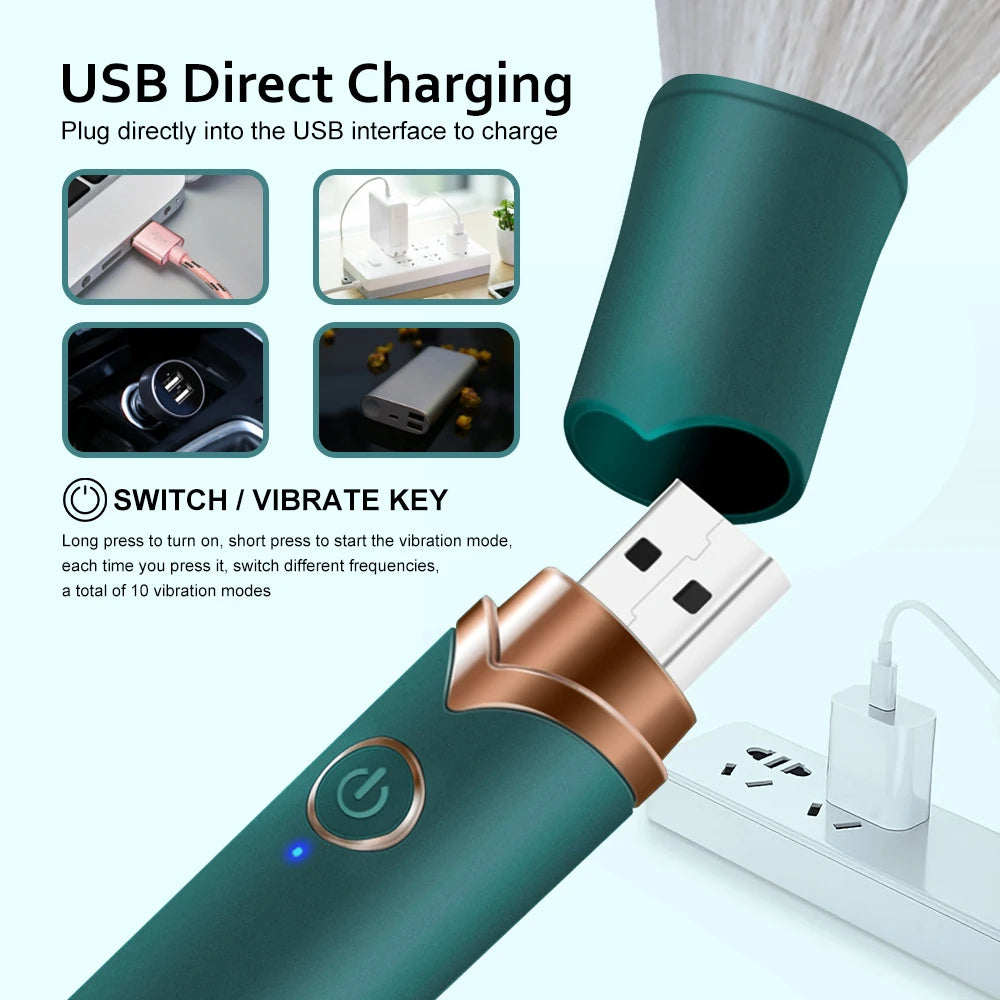 HOTBRUSH - Heated makeup brush vibrator