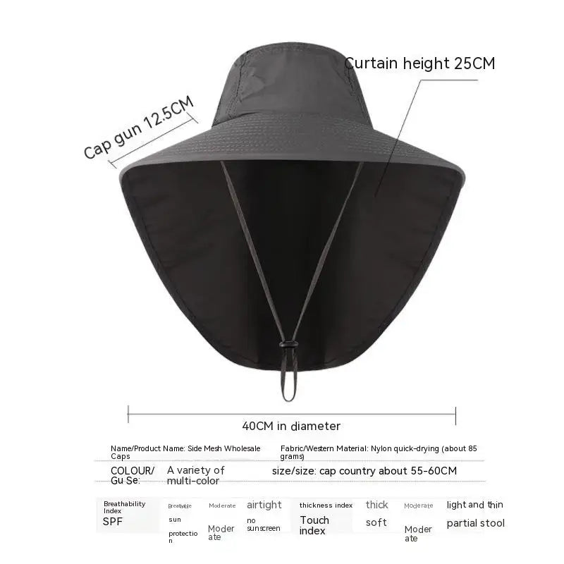 Large Chapeau avec Couvre Cou