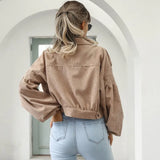 Blouson aviateur court à manches femme