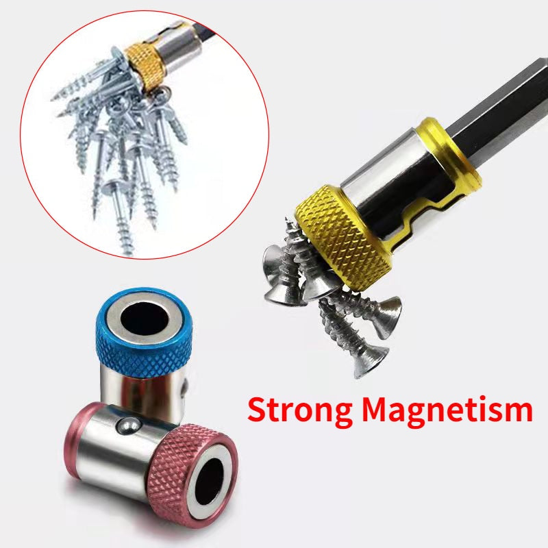 6X Embout Tournevis Magnétique Anneau Amovible