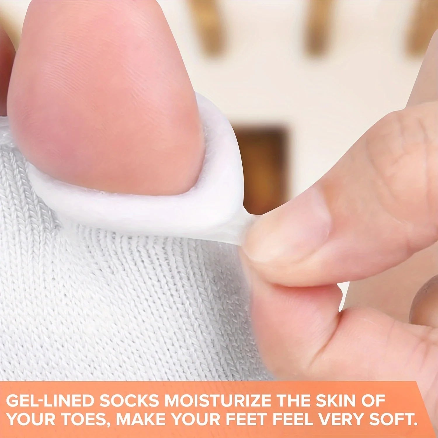 Paire de Demi Chaussette Séparatrice d'Orteils en Gel & Fibre de Coton