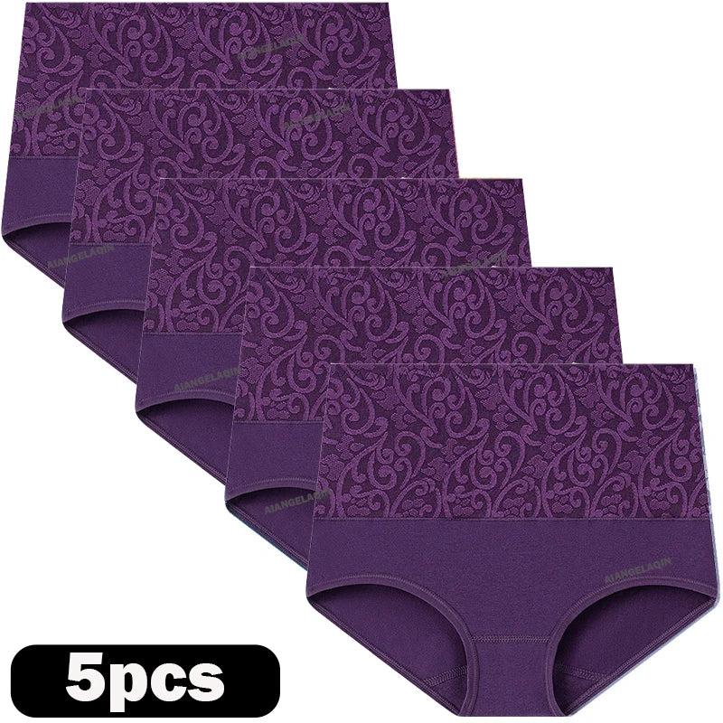 Lot de 5 Culottes Shapers Taille Haute en Coton