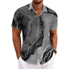 Chemise Légère à Imprimé Marbre - Man Summer