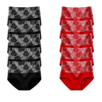 Lot de 6 Culottes Tailles Hautes - Fleuries