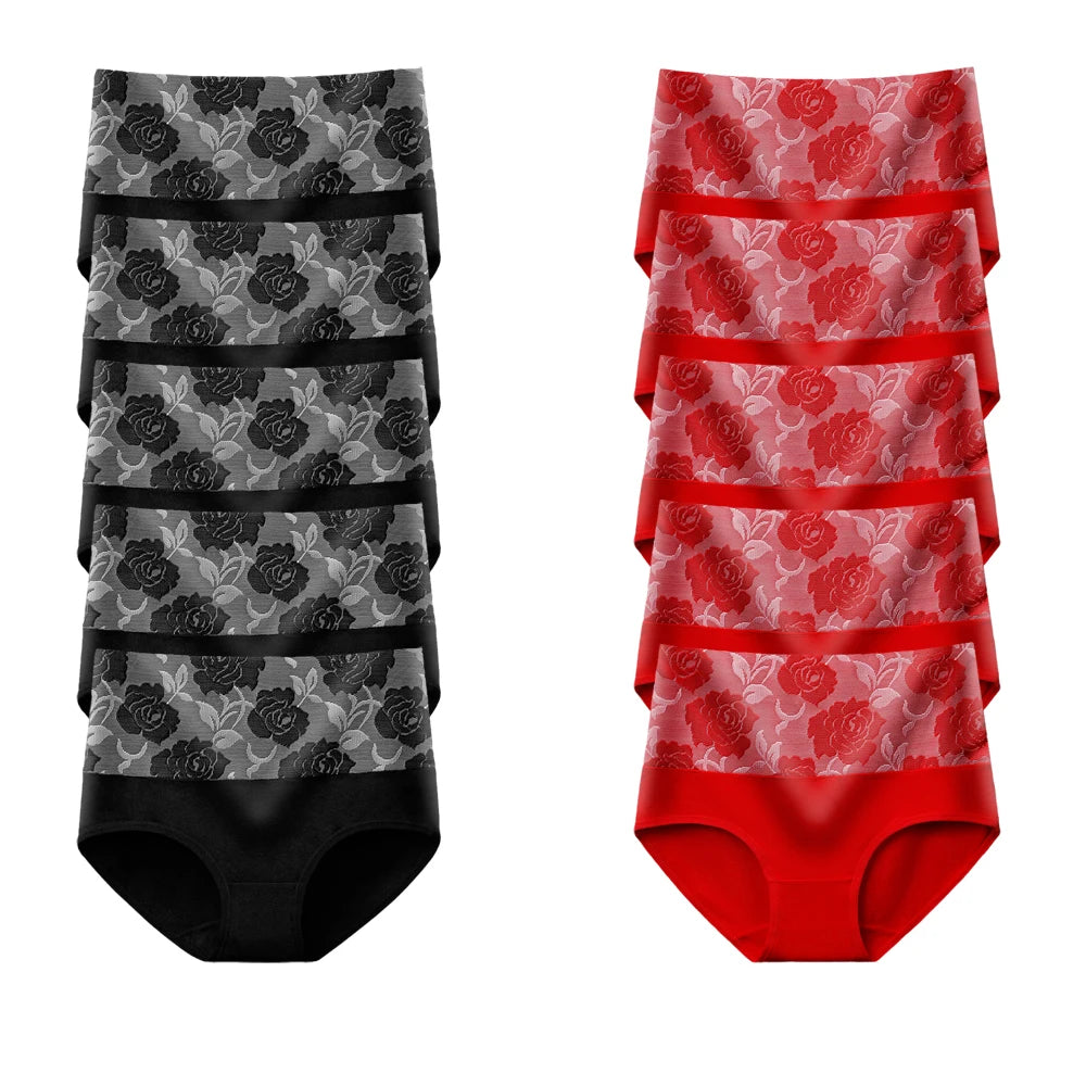 Lot de 6 Culottes Tailles Hautes - Fleuries