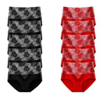 Lot de 6 Culottes Tailles Hautes - Fleuries
