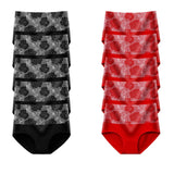 Lot de 6 Culottes Tailles Hautes - Fleuries