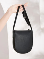Pebbled Leather Mini Shoulder Bag – Discreet Elegance