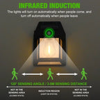 4-Pack Solar Powered Waterproof Outdoor Wall Sconces with Motion Sensor