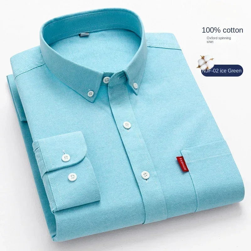Men's 100% Pure Cotton Long Sleeve Shirt