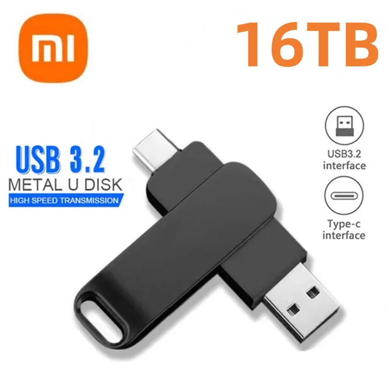 USB 3.2 Flash Drive Up to 16TB + FREE Type-C Adapter
