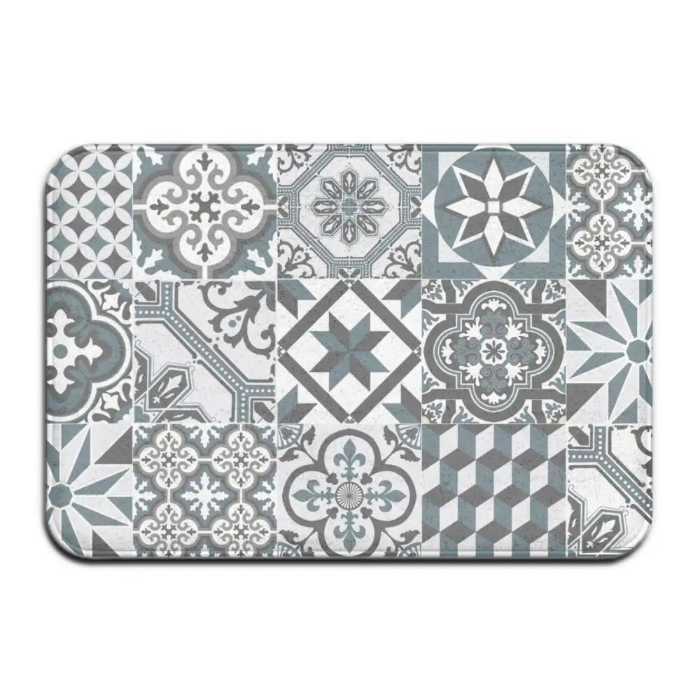 Cement tile floor mat