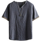 T-shirt coréen en lin léger respirant