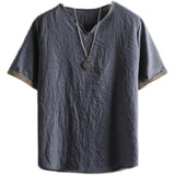 T-shirt coréen en lin léger respirant