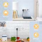 Multiprise 6 en 1 - 2 Prises + 3 USB + 1 USB-C
