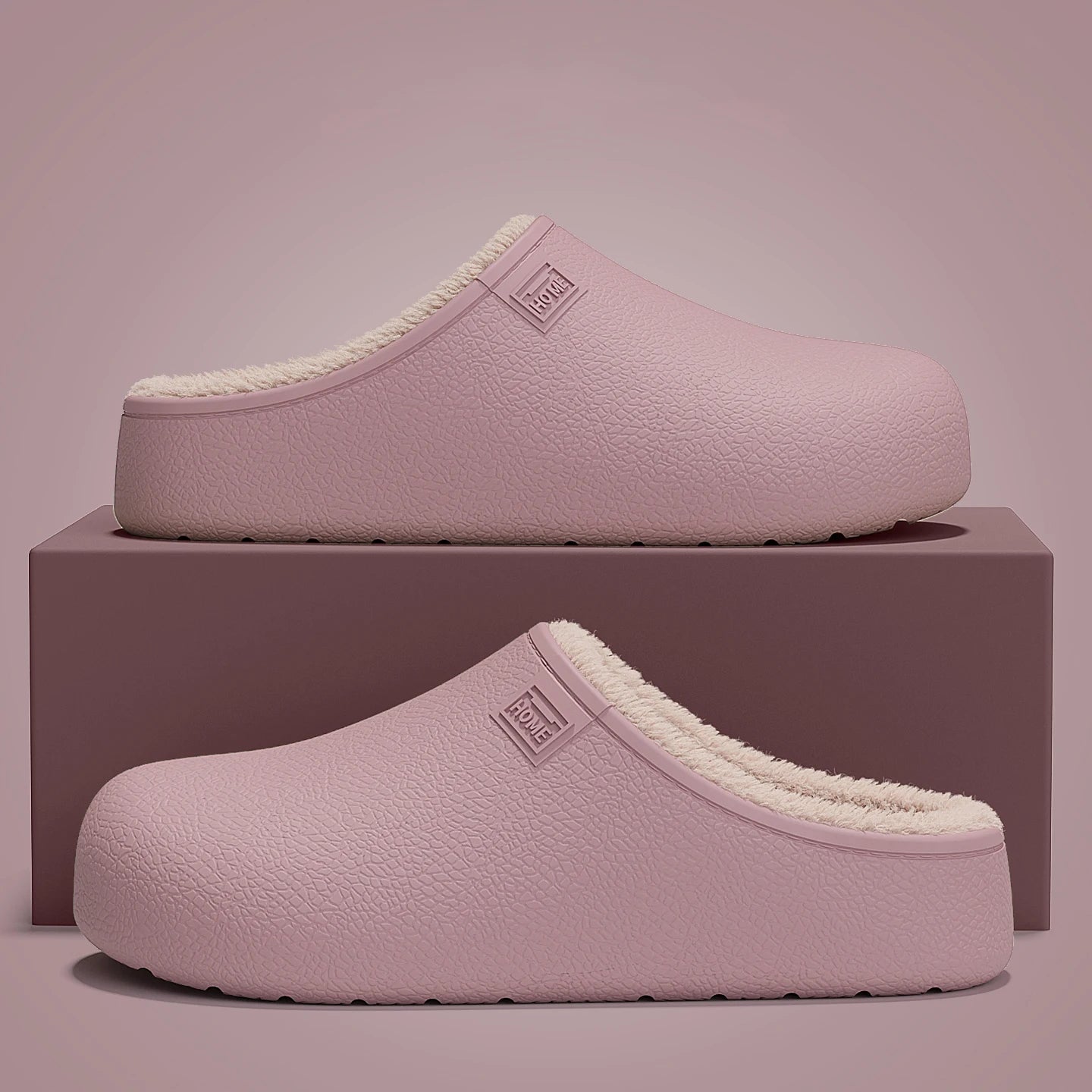 Waterproof Fleece-Lined EVA Winter Slippers