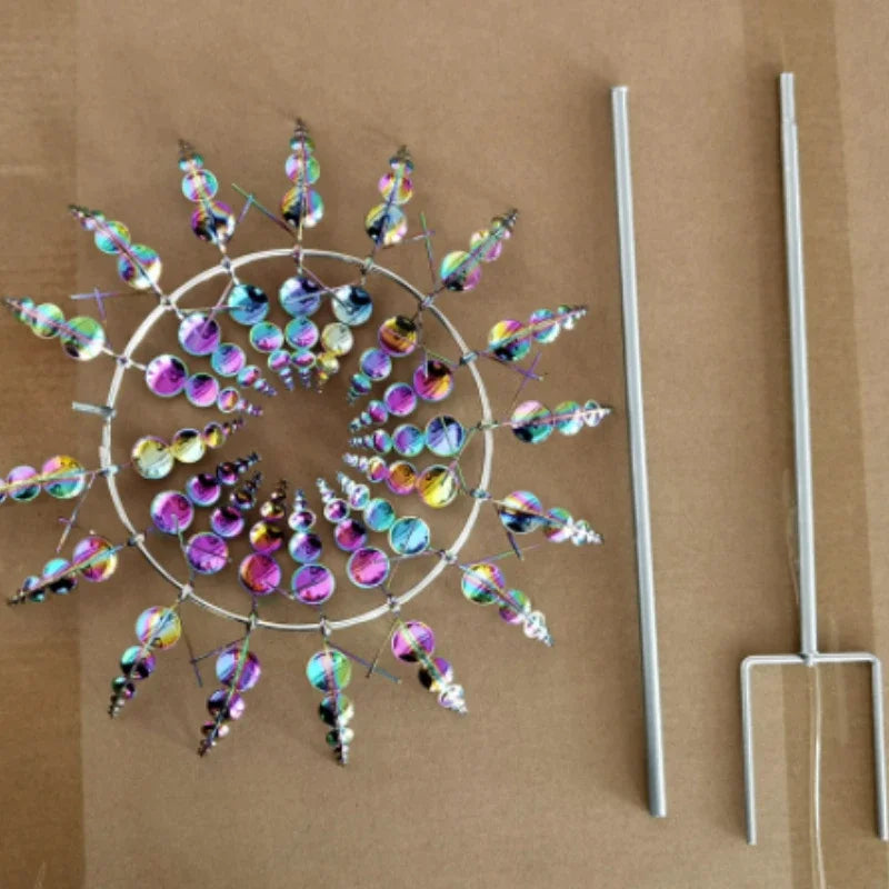 Magical Metal Windmill Optical Illusion