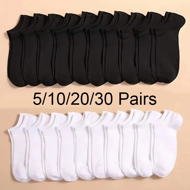 Pack 20 Pairs of Men's/Women's Socks – Absorbent & Comfortable