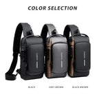 Sac à Bandoulière Homme AntiVol avec Cadenas & Chargement USB