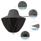 Large Chapeau avec Couvre Cou