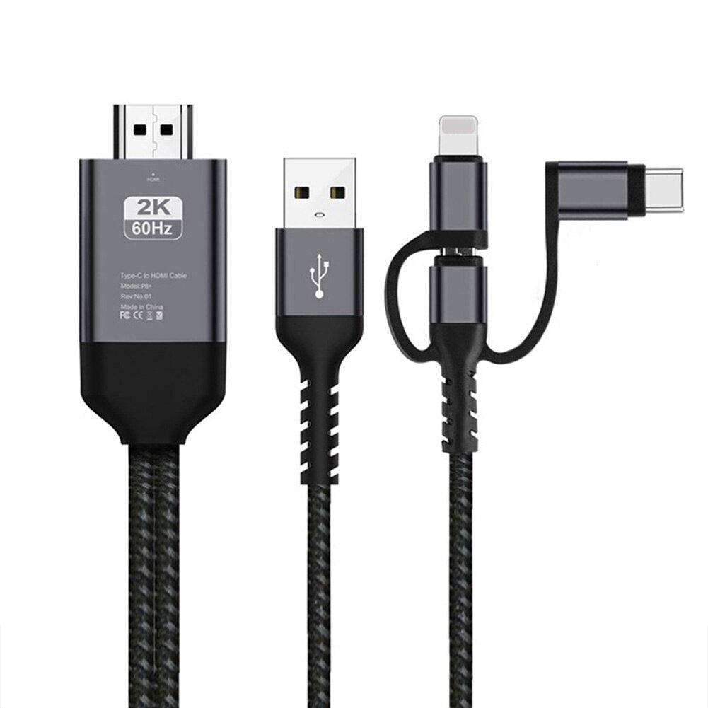 3-in-1 Smartphone HDMI Cable - Your phone on the TV!