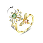 Bague d'anxiété ajustable pour femme