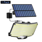Lampes solaires d'extérieur avec détecteur de mouvement, projecteurs à distance, sécurité étanche IP65, 3 modes, 234LED
