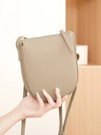 Pebbled Leather Mini Shoulder Bag – Discreet Elegance