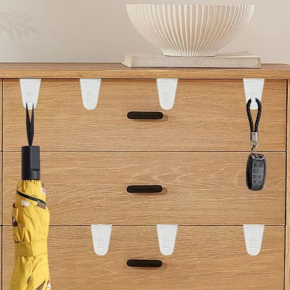 Pack of 30 Transparent Clip Hooks for drawers, doors...